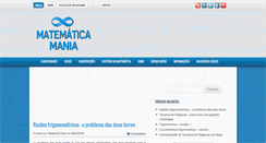 Desktop Screenshot of matematicamania.com.br